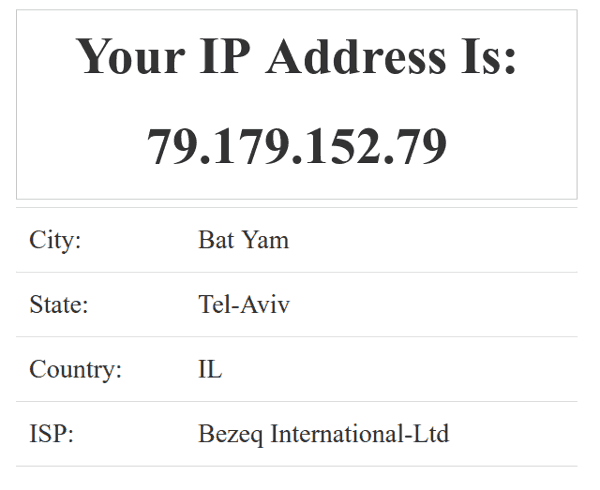 My IP address